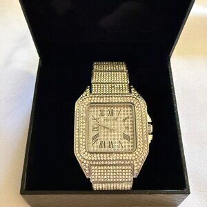 PINTIME PT:2627 Crystals Inlay Quartz Men's Watch